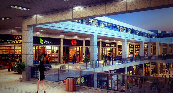 臨港大市場商業區內部透視圖