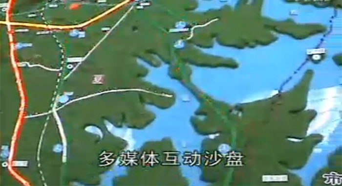 圖4：武漢城市規(guī)劃多媒體互動(dòng)電子沙盤