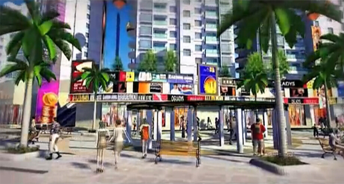 王府廣場建筑動畫2