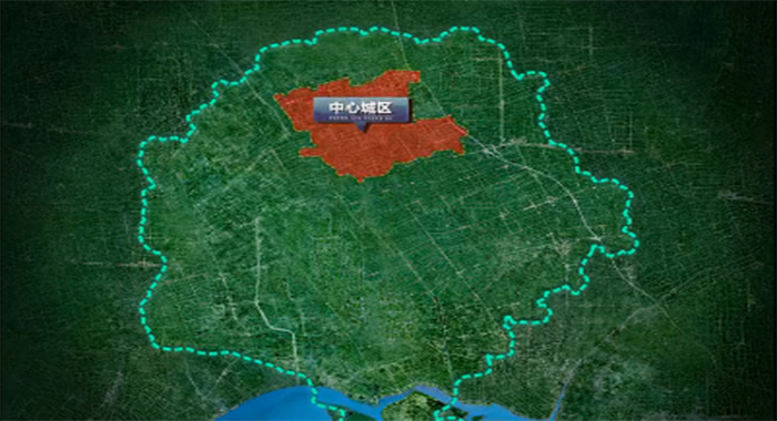 圖2：如皋城市規(guī)劃數(shù)字沙盤(pán)