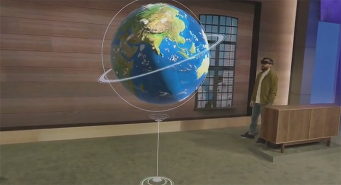 圖1：增強現實技術眼鏡日常生活演示